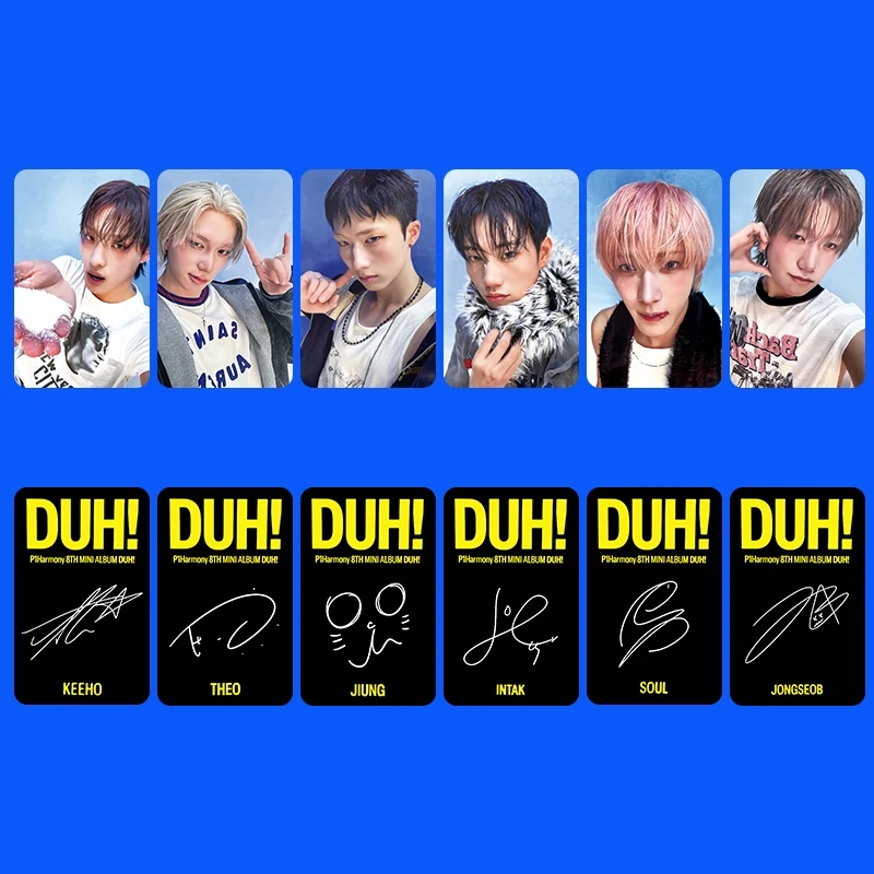 6Pcs/Set KPOP P1HARMONY DUH! Album Idol Group Cards THEO SOUL