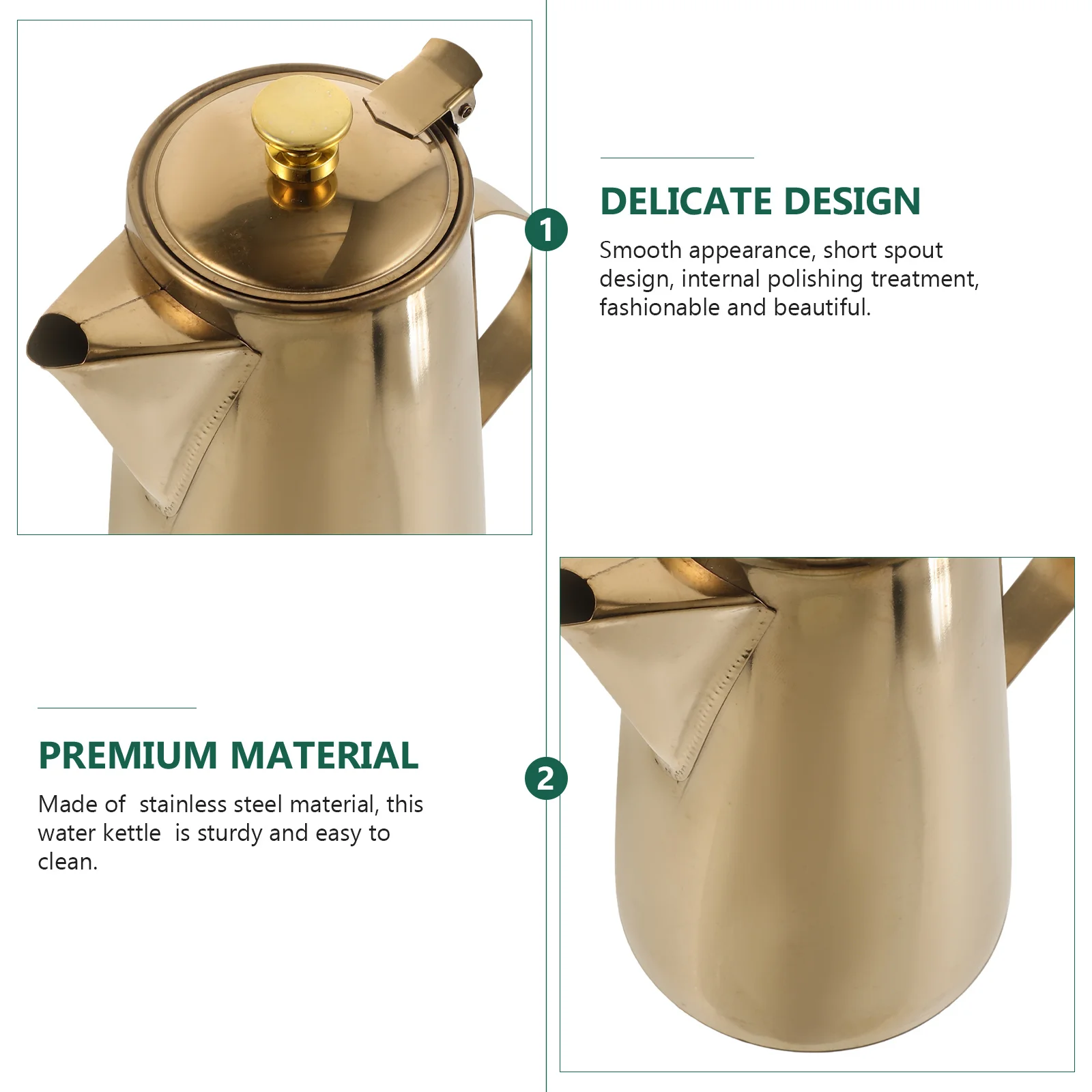 

Stainless Steel Water Pitcher Heavy-Duty Cold Water Jug for Home Restaurant Hotel Use Multi-Functional Kitchen Coffee Tea Kettle
