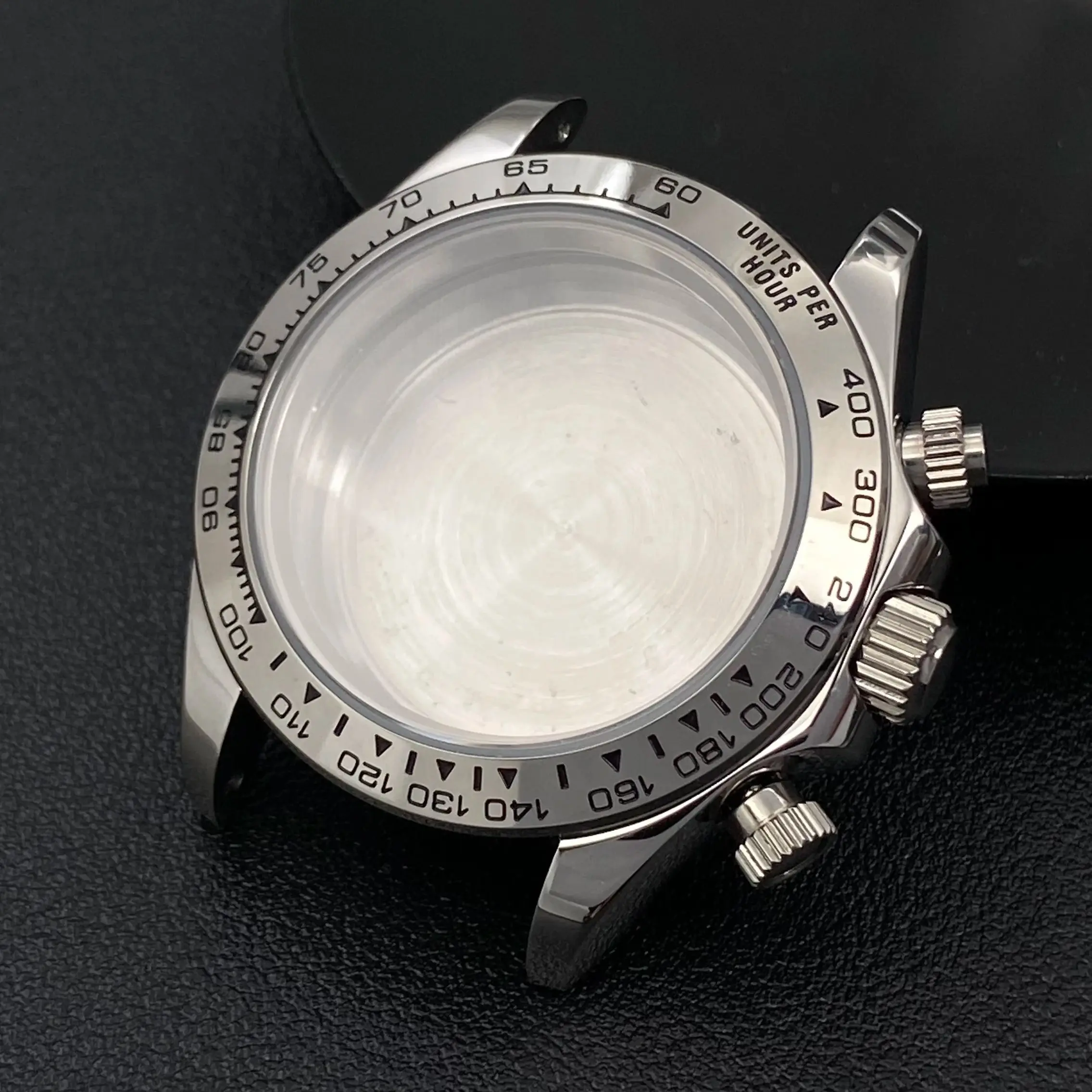 

﻿ VK63 Case 39.3mm Sapphire Glass Stainless Steel Case for VK63 quartz movement Watch Accessories