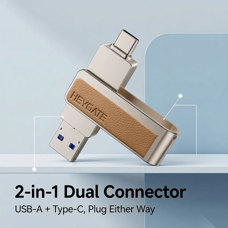 HEYGATE USB 3.2 Type-C Dual Interface OTG U Disk 150MB/s Fast Transfer Flash Drive Memory Stick For Android Smartphone Notebook