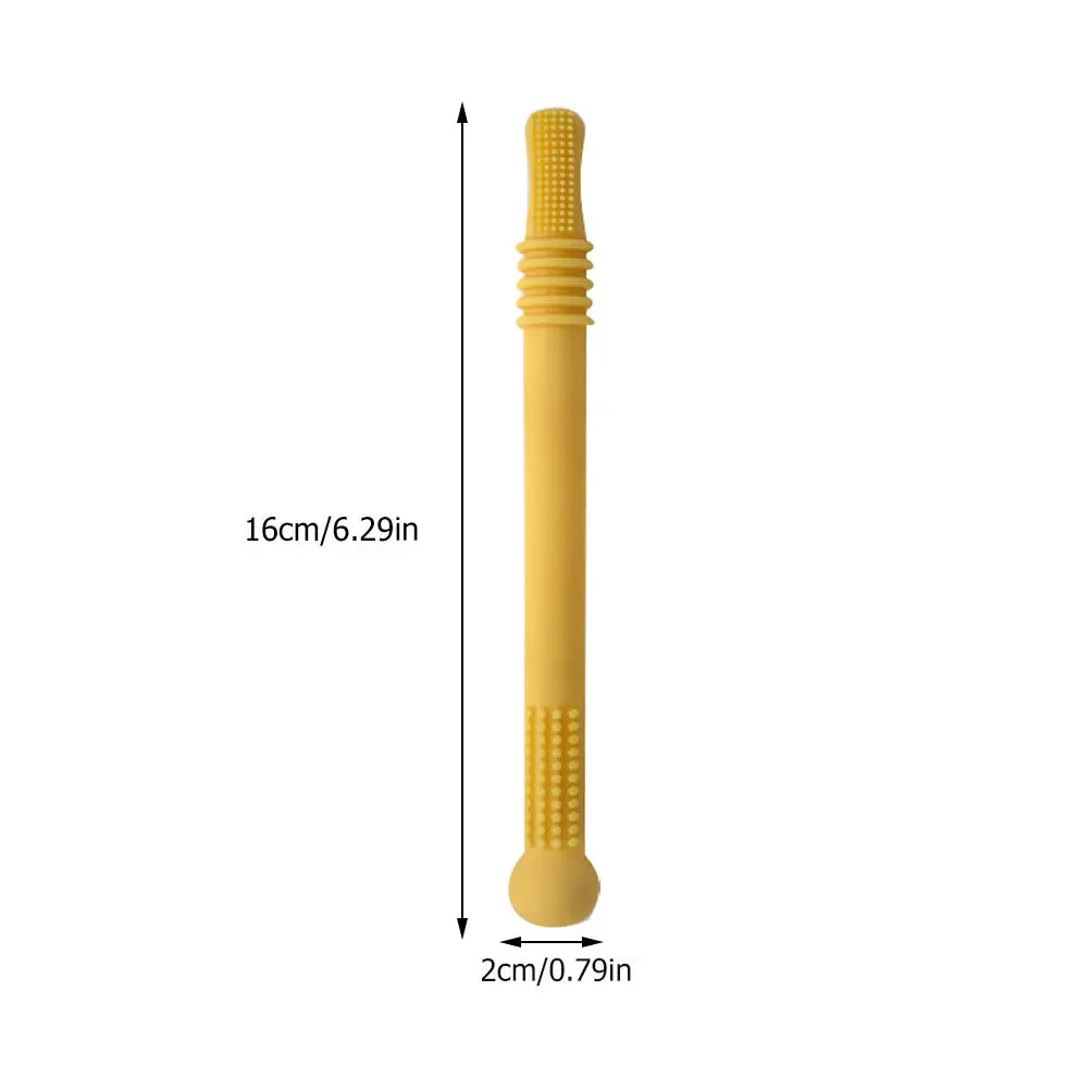 6 pçs bebê mordedor palha conjunto macio elástico molar varas para dentição infantil alívio da dor confortável aperto design brinquedos de dentição do bebê