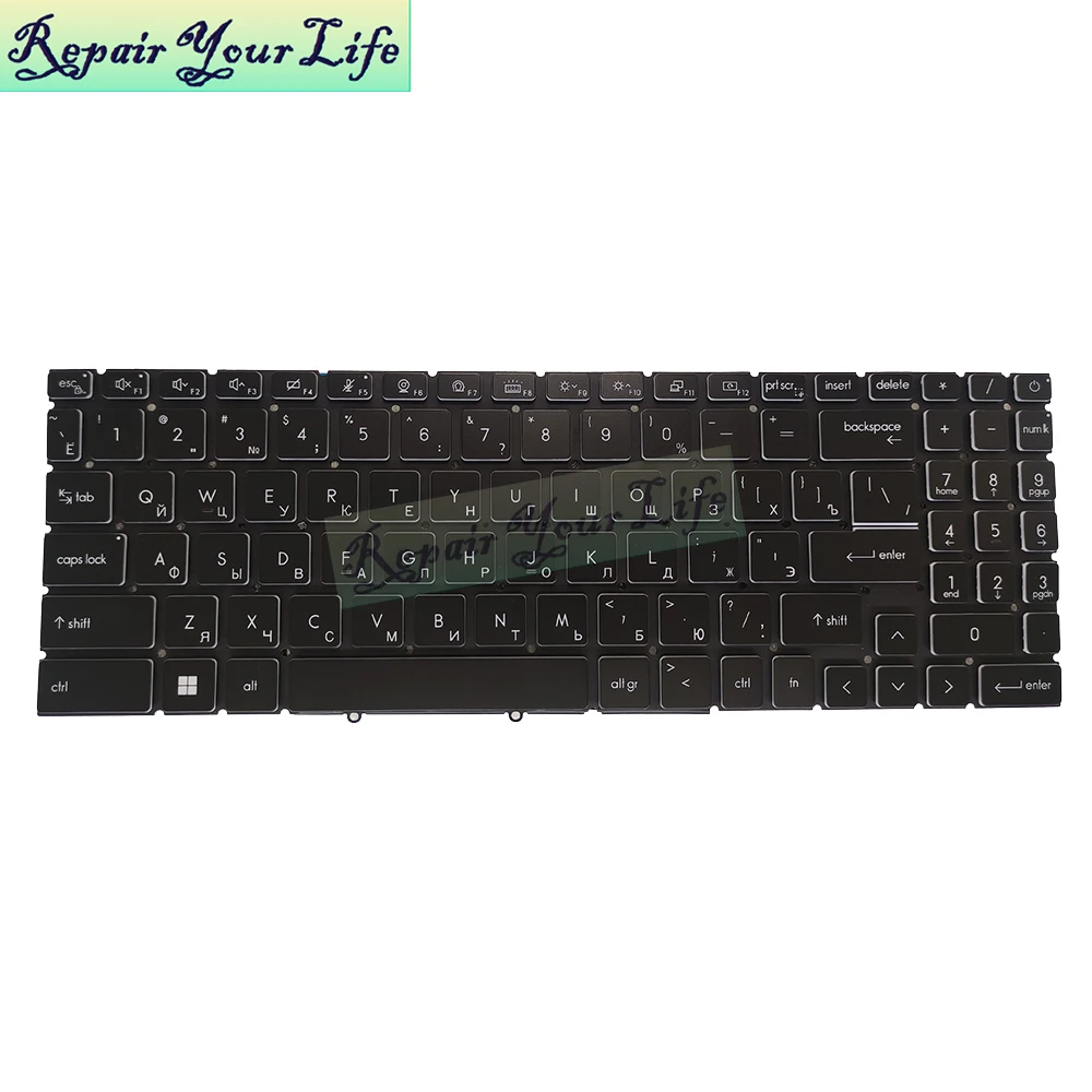 US RU English Backlit Keyboard for MSI GF66 GF76 11SC 11UC 11UD 11UE 11UG 12UC 12UD 12UG 12UGS MS-1582 MS-1581 MS-1583 MS-17L1