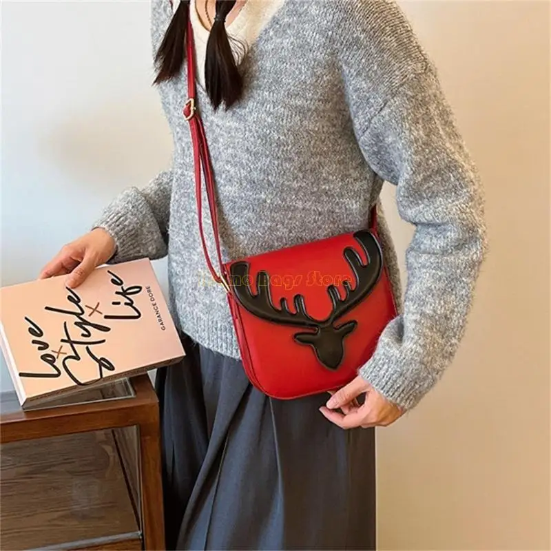 X90D Versatile borsa a tracolla in PU con tracolla natalizia in PU per donna