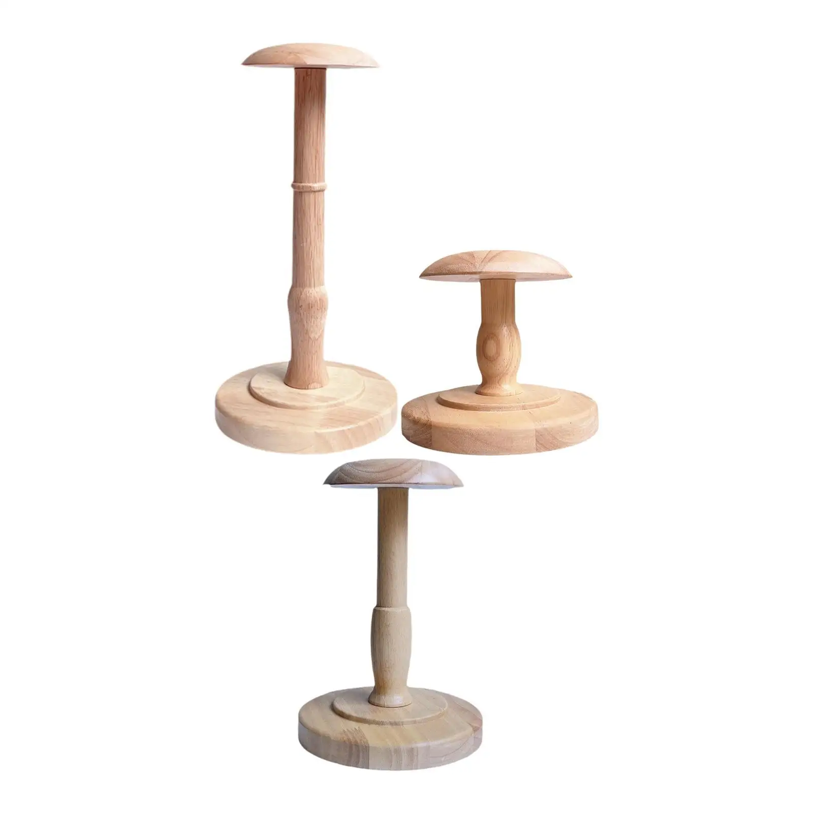 Hat Display Stand,Decorative Display Rack, Round Base, Wood Display Stand Holder, Hat Display Holder for Salon Home