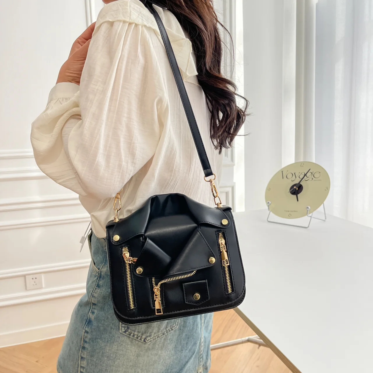 Leather Jacket Cosplay Shoulder Bag Luxury Designer Women