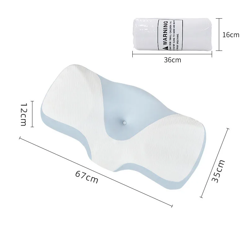 2026 New Ergonomic Memory Foam Pillow Two-Color Cervical Protection Slow Rebound Pillow Core Cozy Sleep Pillow Without Collapse