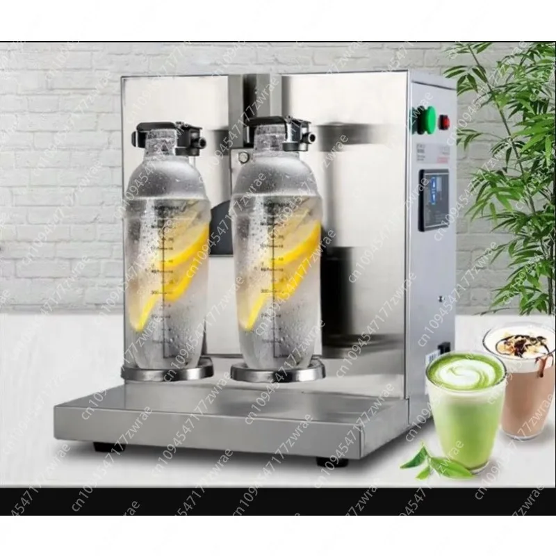 Commercial Stainless Steel Double Cup Shaker Machine for Bubble Tea Milk Tea Juice & Boba/Cocktail Stations