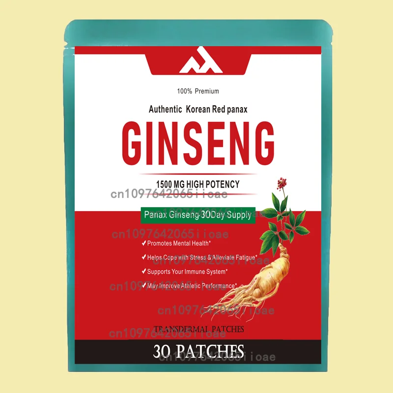 

Men's and Women's Korean Red Panax Ginseng with Ginkgo Biloba - 30 Pieces of Transdermal Patches Produced