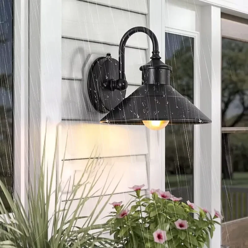 Outdoor Aluminum Light Emitting Diode Barn Light Waterproof Garden Wall Light Patio Villa Balcony Corridor Farmhouse