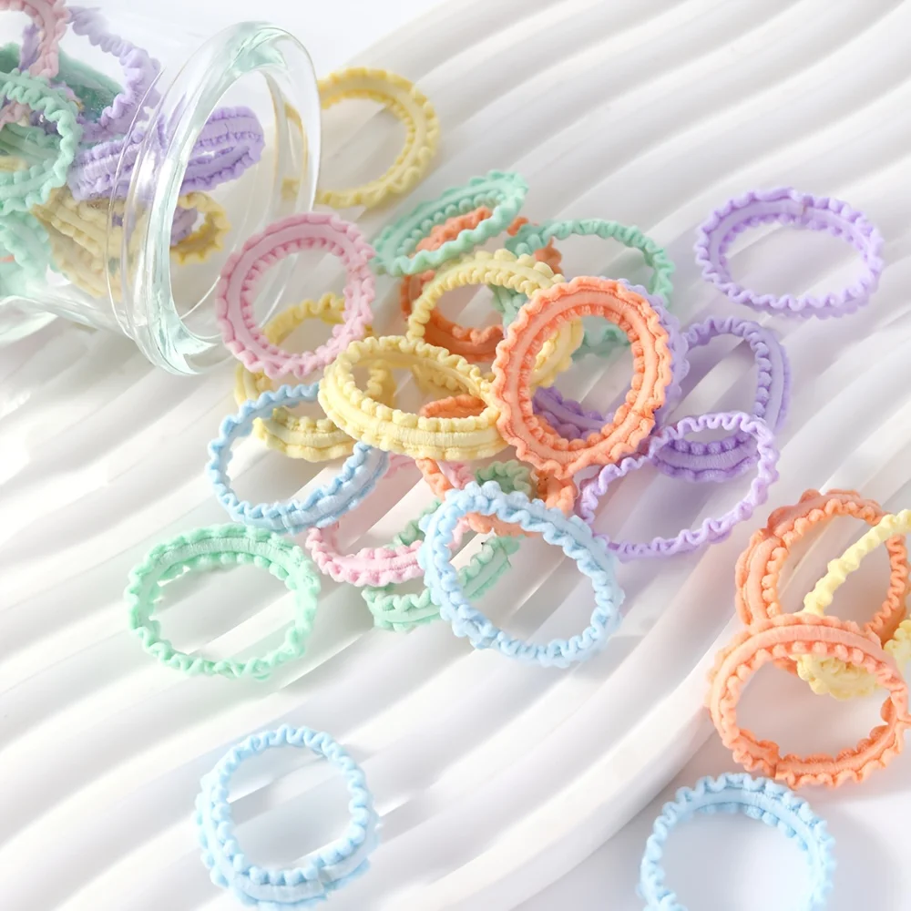 50/100pcs Mini Hair Ties - Soft, Colorful, Elastic Hair Bands, Hair Accessories Kids, Baby Girls, Ideal Gift Choice for Birthday