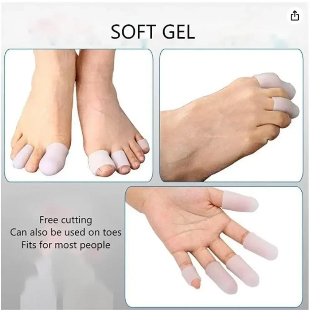 5\\2pcs Silicone Finger Protector Gel Tubes Little Toe Protector Corn Pain Relief Sleeve Cover Toe Separators Foot Care Tool