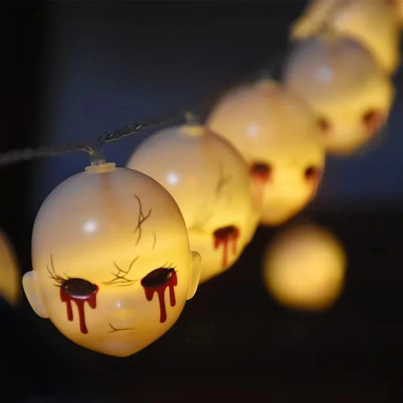 Halloween Pumpkin Ghost String Light, Cordas Ornamentos, Decoração de Casa, DIY, Festa Festival, Lâmpadas Penduradas, 10 LEDs, 1.5m