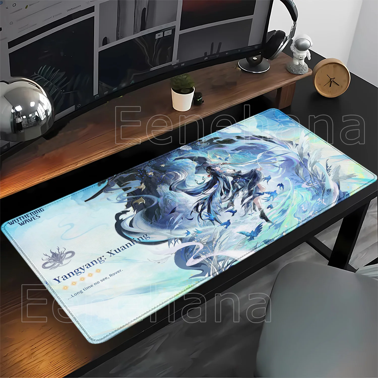 Yangyang Xuanling Wuthering Waves Mousepad PC HD Printing Office Gaming Non-slip Mouse Pad Anime Girl Keyboard Overlock Desk Mat