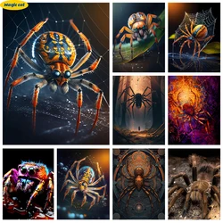 Scary Spider 5D Diamond Embroidery Insect Spider Mosaic Pattern Hand Diamond Painting Rhinestones Cross Stitch Art Home Decor