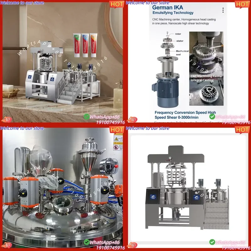 2026Hot Vacuum Emulsifier Agitator Bottom Snail Slime Mayonnaise Homogenizer Cream Cosmetics Mixer Making Machine