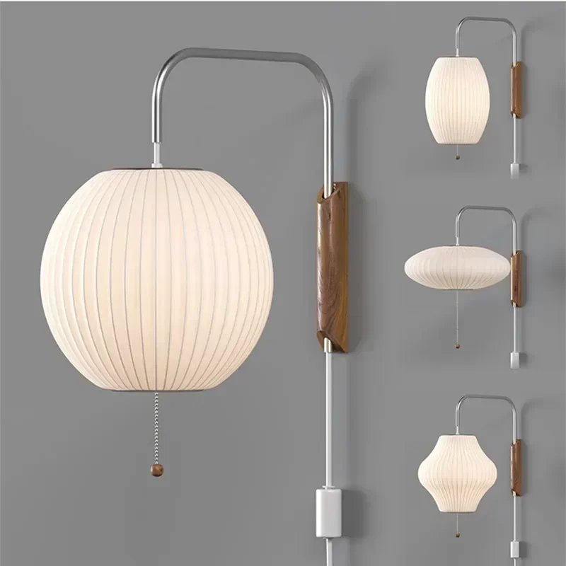 Bohemian Handwoven Silk Wall Light for Bedroom Living Room Bedside  Reading Nook and Natural Fiber Interior Decorative Lamp