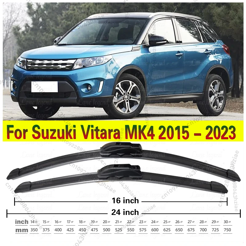 2Pcs Wischer Front Wischer Klingen Für Suzuki Vitara MK4 2015 - 2023 Windschutzscheibe Windschutz Fenster Pinsel 24 "+ 16" Auto Zubehör