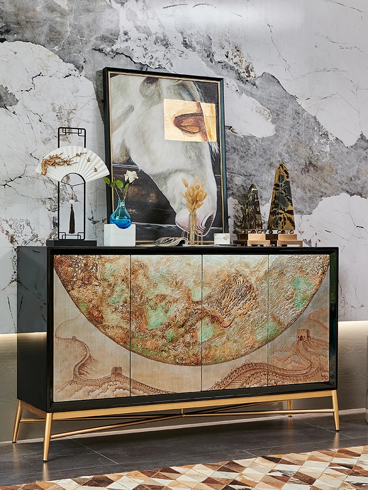 

Современные роскошные боковые Шкафы для столовой, прислоненные к стене, для установки шкафов для крыльца в гостиной, современный простой шкафчик