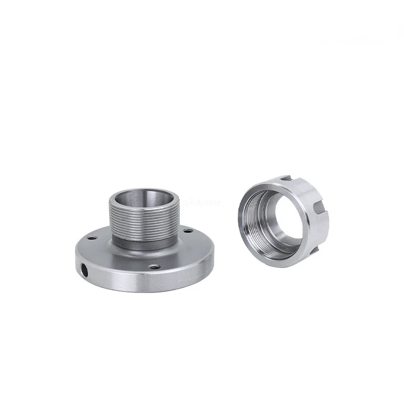 High Precision Er16 20 25 32 40 Collet Flange Plate Milling Chuck Chuck Seat 80 100 125 Three Holes Chuck Seat