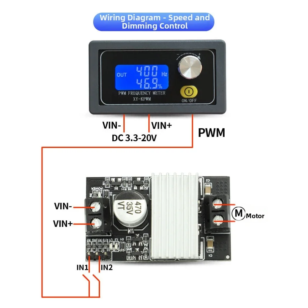 10A Motor Driver Module DC 3-20V Input Voltage For PWM Velocity Adjustment Forward Reverse Operation Compact 44x26x12mm