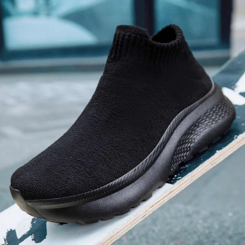 

Мужская обувь с широким носком, обувь на платформе для пар, мужская теплая неуклюжаемая повседневная обувь, кроссовки для бега, обувь без шнуровки, прогулочные кроссовки