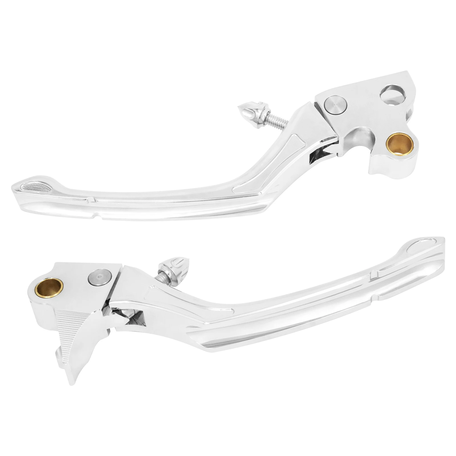 Motorcycle Brake Clutch Lever Chrome Adjustable For Harley Sportster XL 1200 883 Dyna Touring Road King Street Glide Softail FL