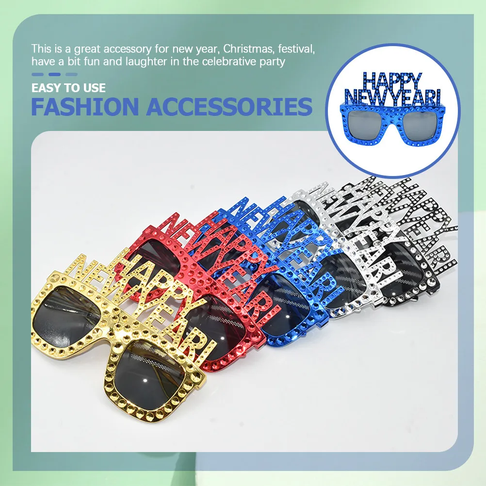 

Новогодние очки 2023: Забавные праздничные очки с принтом «С Новым годом» для вечеринок, реквизит для фотосессий, аксессуар для празднований, веселые очки для всех