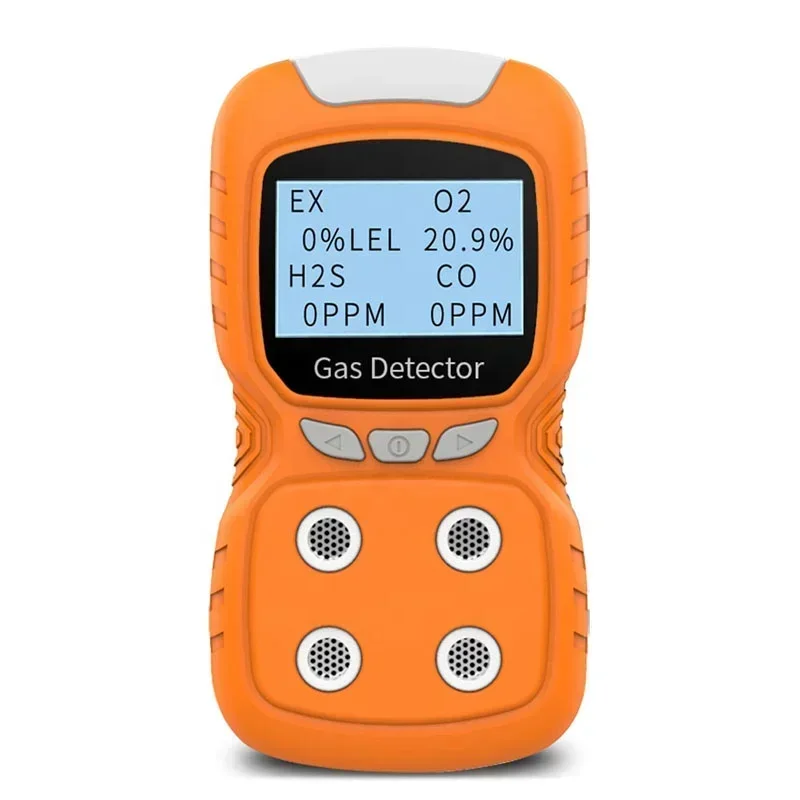 Portable multi gas detector  4 gas monitor with micro clip (H2S, O2, CO, and Ex )  4 gas detector