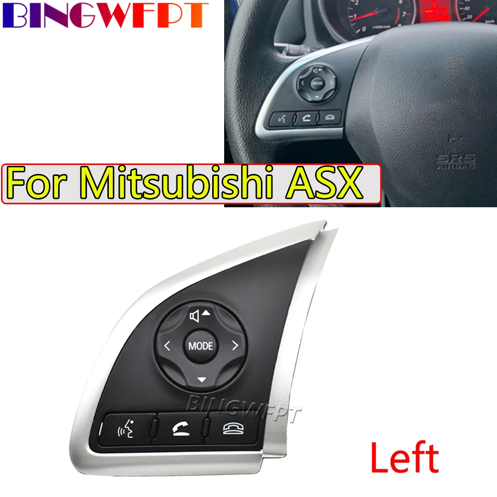 Left/Right Steering Wheel Button For Mitsubishi ASX 2013-2019 L200 2015 Bluetooth Phone Volume Adjust Cruise Control Switch