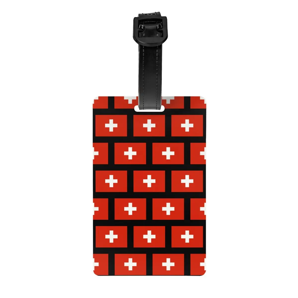 

Swiss Switzerland Flag Luggage Tag Custom Baggage Tags Privacy Cover Name ID Card