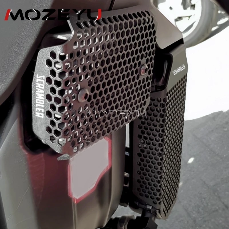 

2015-2026 For DUCATI Scrambler 800 Oil Cooler Grille Rectifier Guard Protector Scrambler800 Icon/ Full Throttle Nightshift 2023
