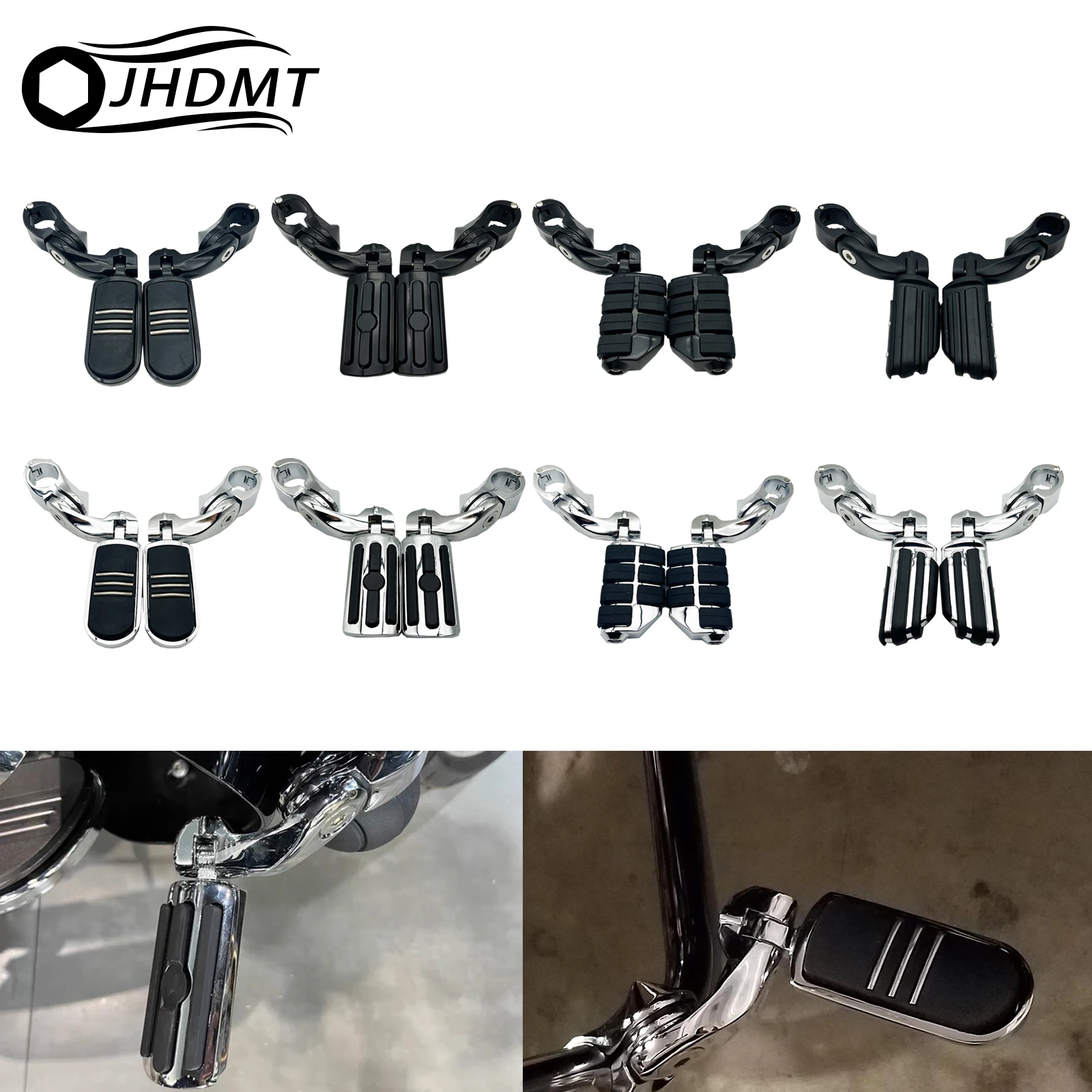 

1-1/4" 32mm Motorcycle Short Angled Highway Foot Peg Engine Guard Engine Guards Footrest For Harley Touring Sportster XL Softal