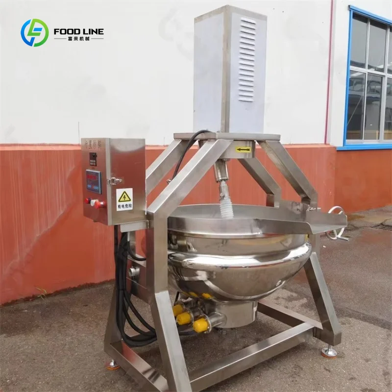 Commercial Planetary Stirring Cooking Machine Gas Electric Steam Heating Fast Heating Food Plant Customized