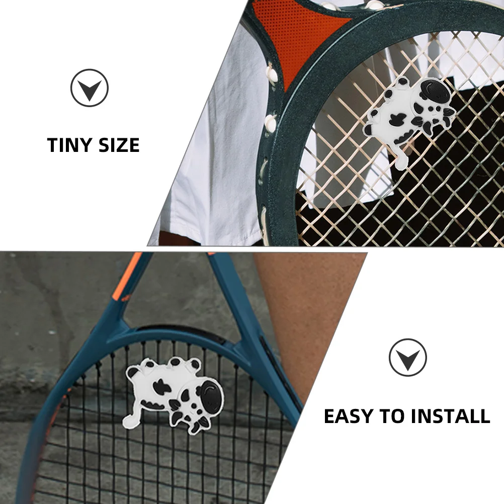 Amortiguador de raqueta de tenis con forma de Animal de silicona, reductor de vibración, diseño de flor único, duradero y cómodo, 4 Uds.