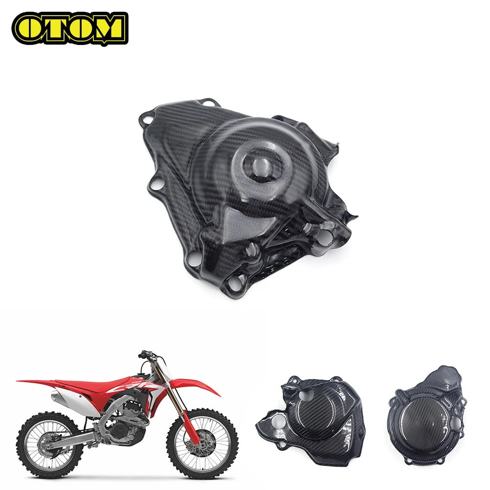 Motorcycle For HONDA Ignition Cover Engine Carbon Fiber Magneto Protector Guard CRF250R CRF250X CR125 CRF450X CRF150R CRF250L