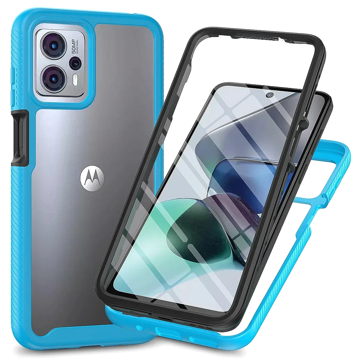 Armor Case with PET Screen Protector for Motorola G55 G35 G84 G54 G24 G14 G04 G82 G52 G30 G20 G10 Edge 30 20 Pro Otter Cover Box