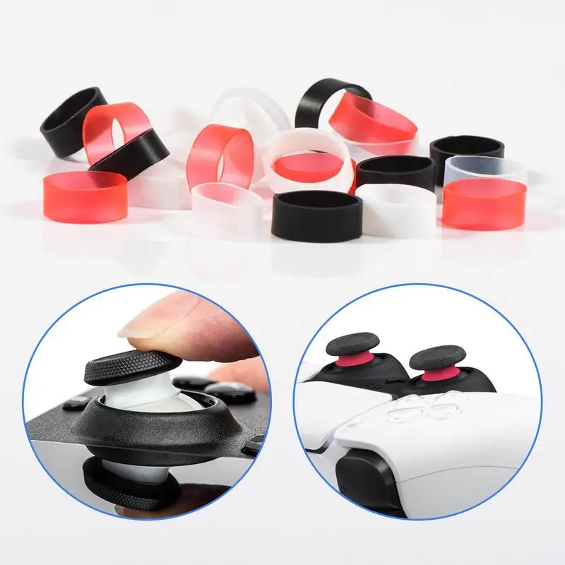 24pcs Game Joystick Protectors Silicone Elastic Joystick Protective Rings For Steam Deck Switch Increase Control Prevent Scratch