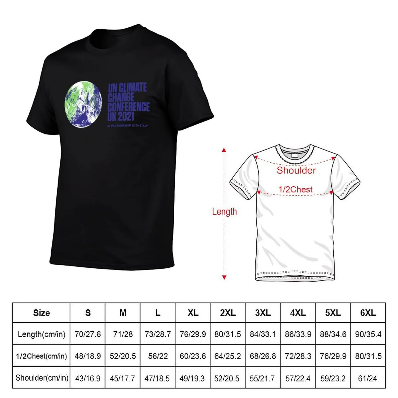COP26 UN Climate Change Conference UK 2021 in Partnership with Italy T-Shirt anime clothes sublime mens white t shirts