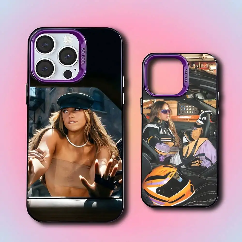 

Tate Mcrae So Close To What For iPhone 17,16,15,14,13,12,11,Mini,Pro,E,SE4,XS,MAX Purple Candy Matte Cover