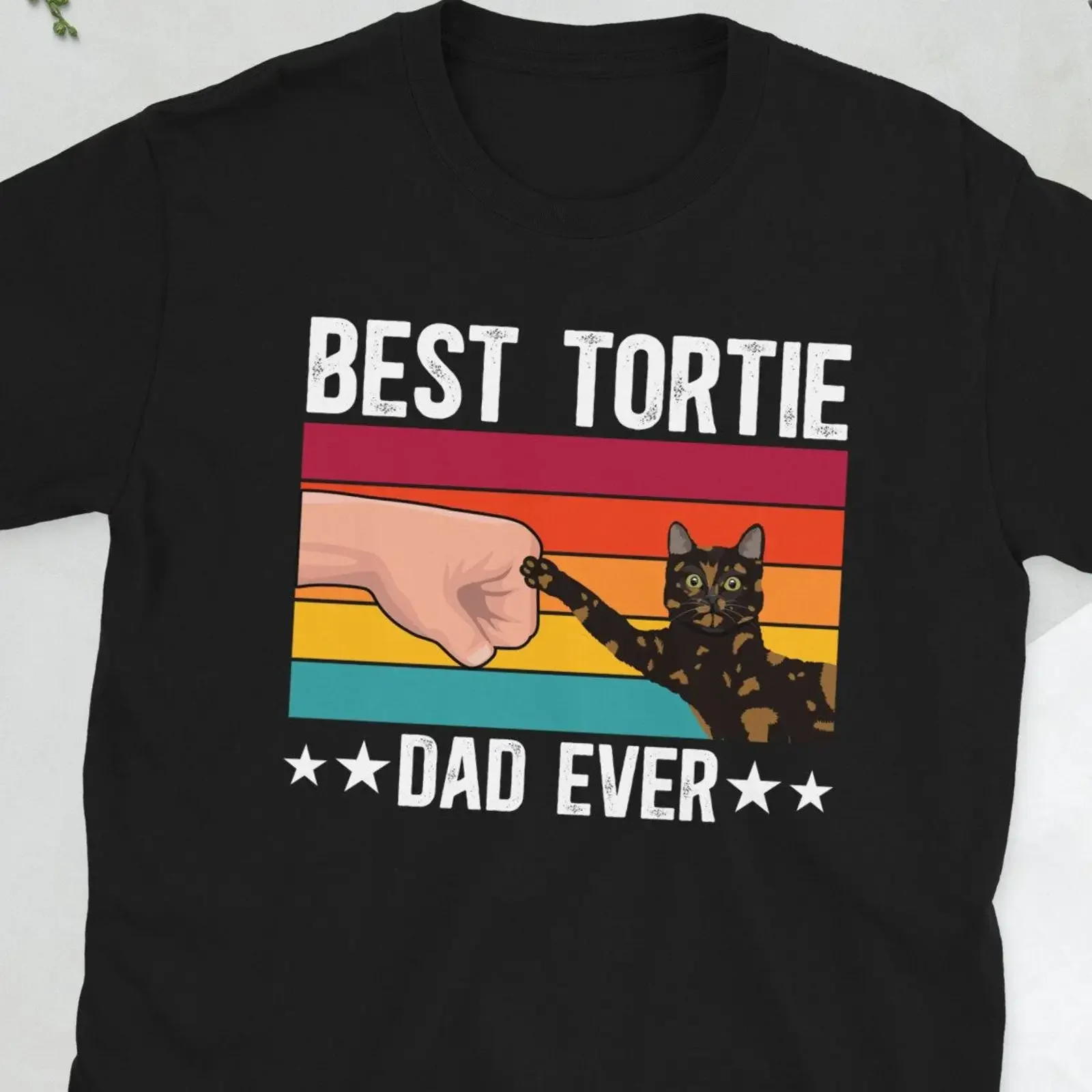 Proud Tortie Cat Dad Tortoiseshell Owner s T Shirt vintage Washed Unisex Breathable Soft Casual streetwear Comfortable