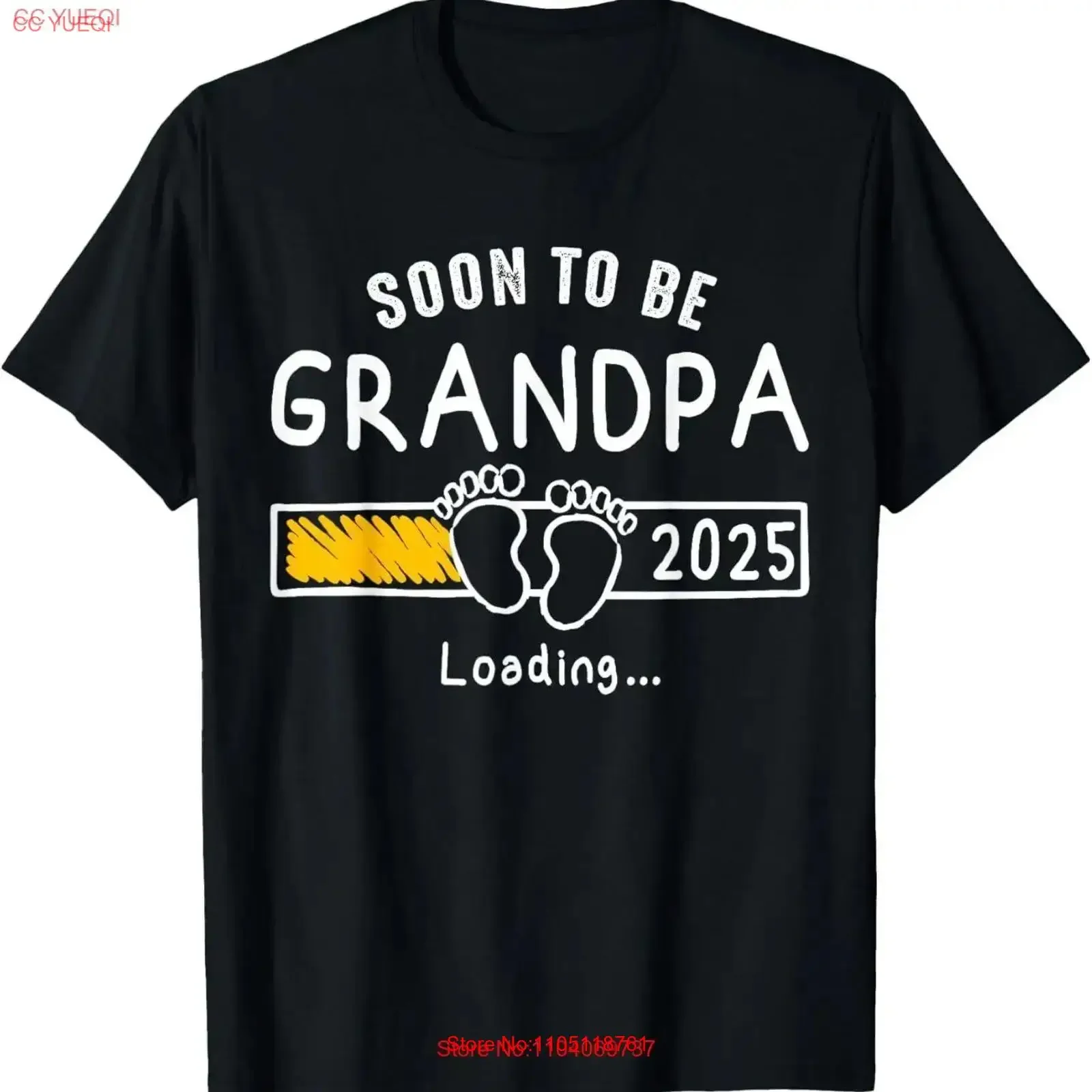 Soon to be Grandpa 2025 Loading Promoted T Shirt vintage Washed fashion homme Soft Slightly Casual Stretched