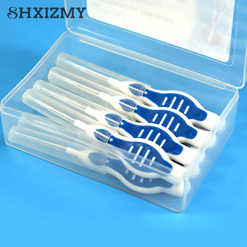 10Pcs/box Interdental Brushes For Oral Cleaning Disposable Toothpick Brush Portable Interdental Brush Oral Hygiene Care