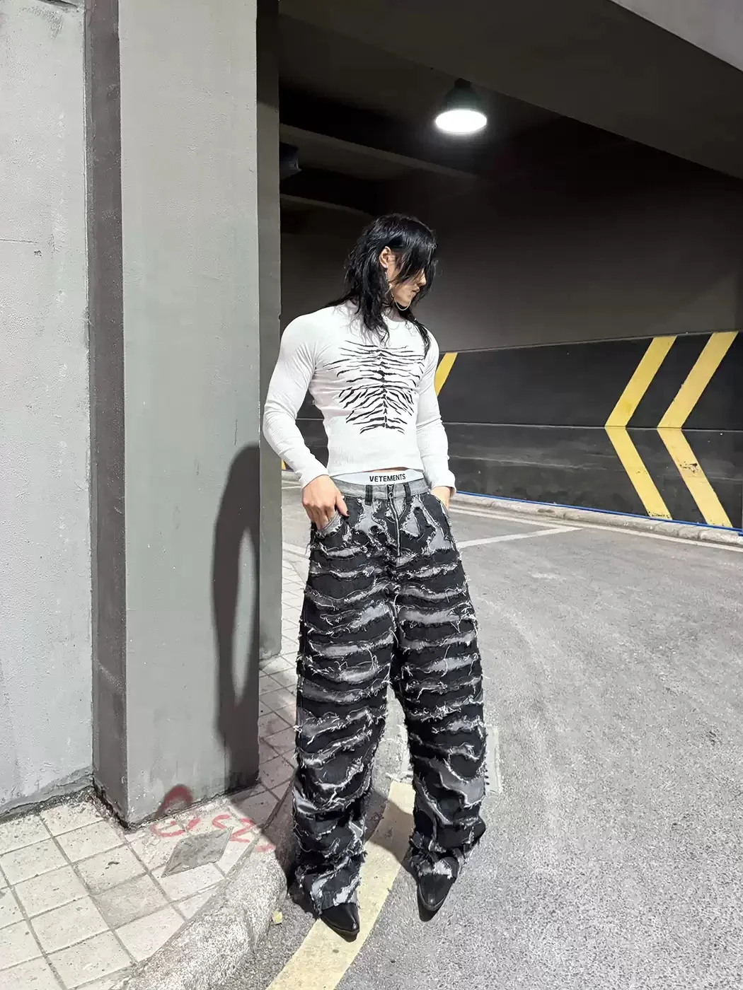 

Джинсы унисекс в американском стиле ретро, с широкими штанинами, пэчворком, зебровым принтом, кисточками, полной длины, модные, в уличном стиле