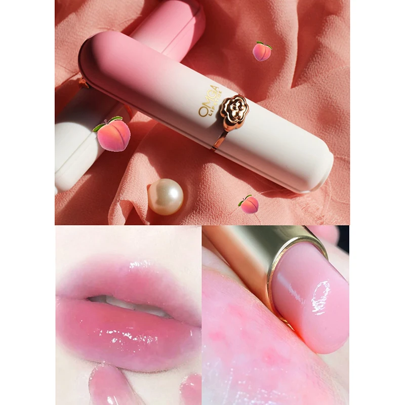 Crystal Temperature Change Lip Balm Vitality Color Lipstick Peach Girl Lip Balm Change Lipstick Lip Care Beauty Makeup