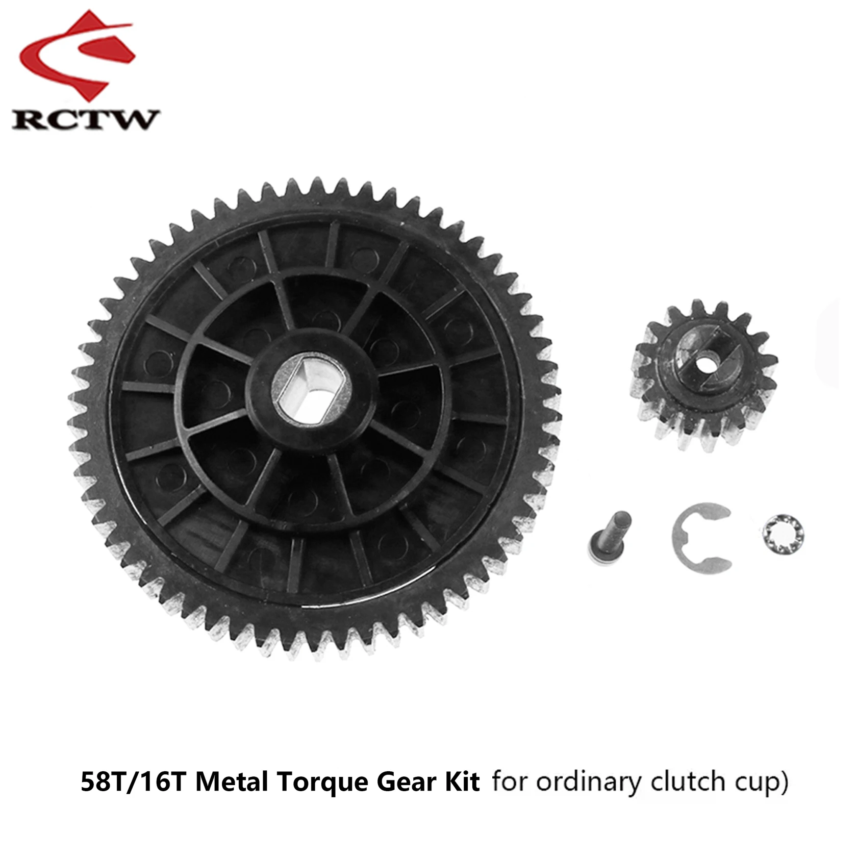 16T 58T or 17T 57T or 19T 55T Metal Gear or With Clutch Cup Kit for 1/5 HPI ROFUN ROVAN KM BAJA 5B 5T 5SC Buggy Truck Rc Parts