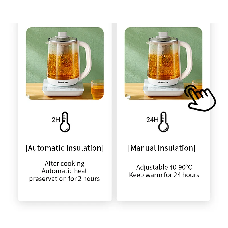 New 2024 220V CHIGO Health 1.8L pot automatic multifunctional tea maker household electric heating kettle CHIGO