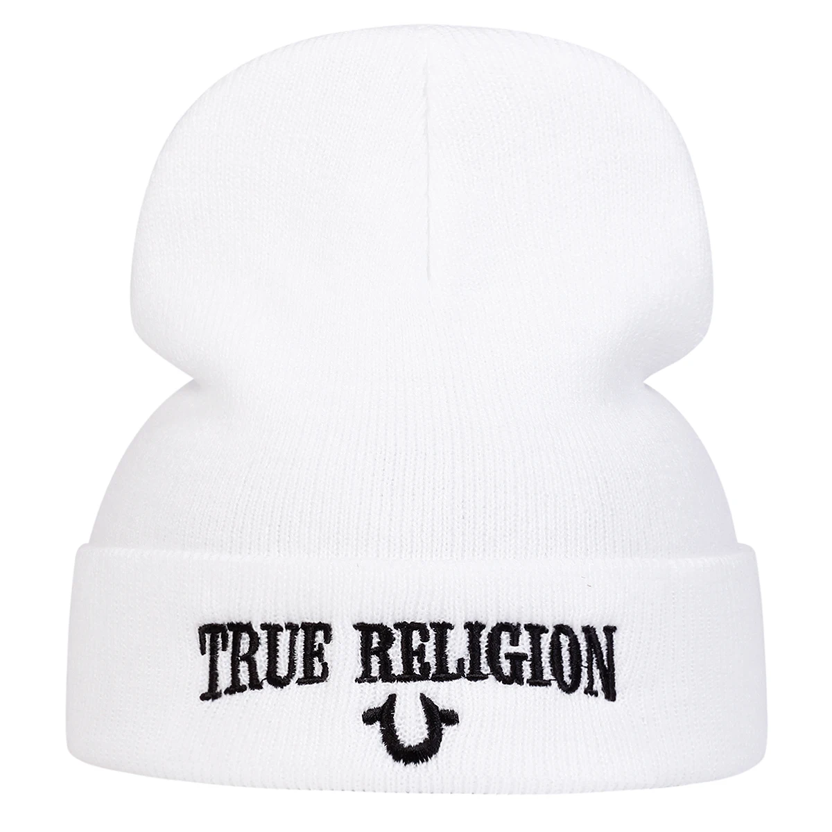 Unisex TRUE RELIGION Letter Embroidery Beanies Autumn Winter Warm Beanie Hat Caps for Women Men