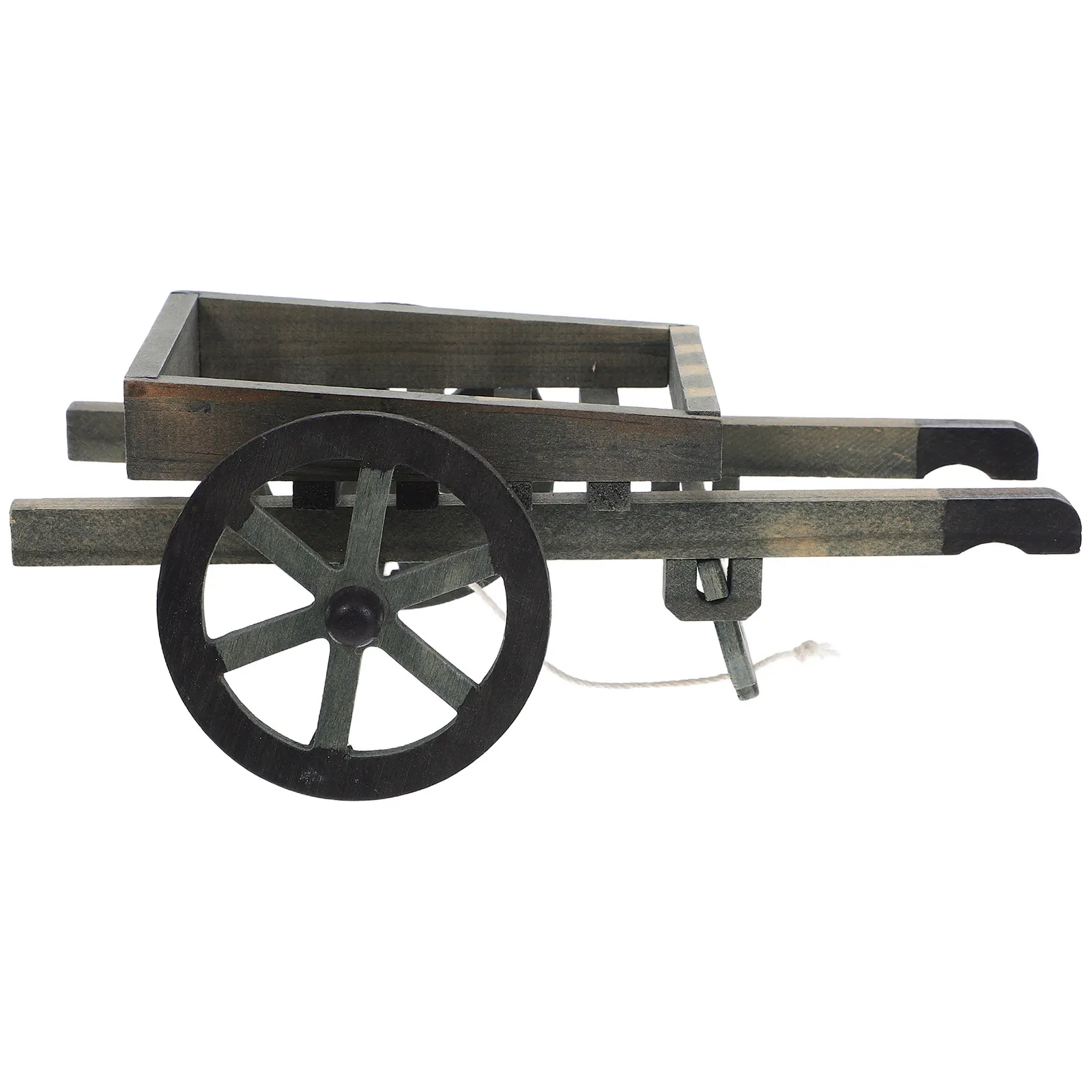 

Mini Miniature Wooden Simulation Cart Ornament for Dollhouse Garden Landscape Decoration Micro Furniture Accessories