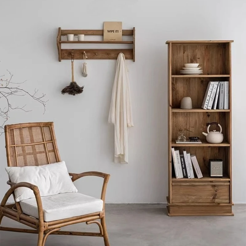 

Настенная вешалка из сосны, многофункциональный органайзер из массива дерева, деревенская полка для прихожей, экономия пространства, плавающая деревянная доска