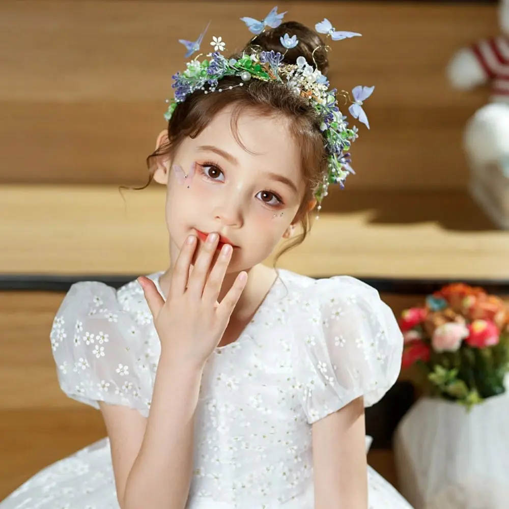 ファッションフォレストガーランドヘッドドレス花冠ウェディングヘッドヘアアクセサリープリンセスヘッドバンド女の子
